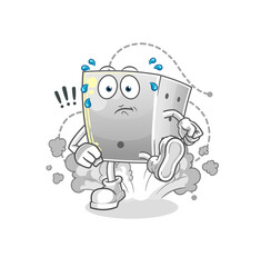 dice running illustration. character vector