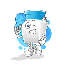milk young boy character cartoon