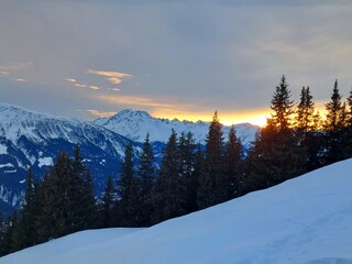 Sunset in the mountains