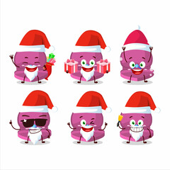 Santa Claus emoticons with pink love ring box cartoon character