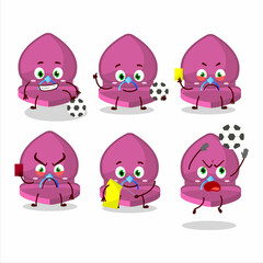 Pink love ring box cartoon character working as a Football referee