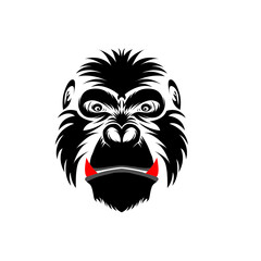 gorilla face vector image 