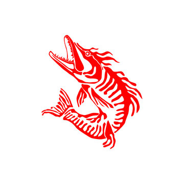 Tribal fish vector image