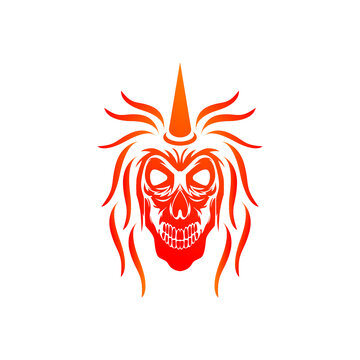 devil head vector image