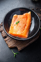 raw fish fillet salmon or char fresh seafood fresh portion dietary healthy meal food diet still...