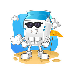 milk sunbathing in summer. character vector