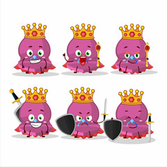 A Charismatic King pink love ring box cartoon character wearing a gold crown