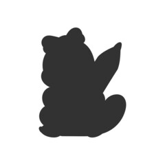 Black silhouette. Vector illustration isolated on white background. Design element. Template for your design, books, stickers, posters, cards, child clothes.