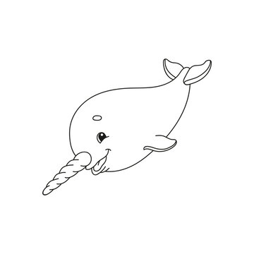 recommend clip art: Coloring book page for kids. cartoon character. Vector illustration. Black contour silhouette. Isolated on white background.