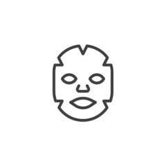 Cosmetic sheet mask line icon