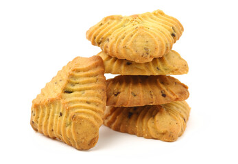 Cookies on a white background