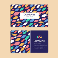 Colorful business cards. Vector template. Great for invitation, flyer, menu, background, wallpaper, decoration, packaging or any desired idea.