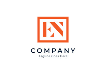 EN Logo. modern and minimalist style. usable for brand and company logos. flat design logo vector illustration