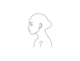 women shape line art vector illustration 