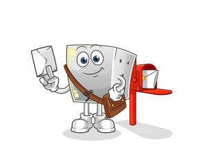 dice postman vector. cartoon character