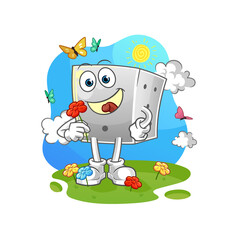 dice pick flowers in spring. character vector