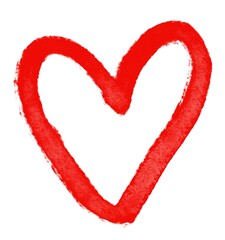 red heart on a white background