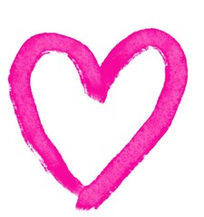 pink heart on white background