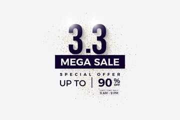 3 3  sale background with mega sale