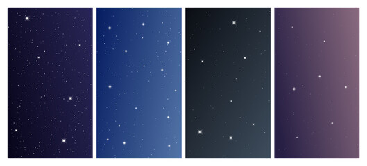 Fototapeta na wymiar Night sky with many stars