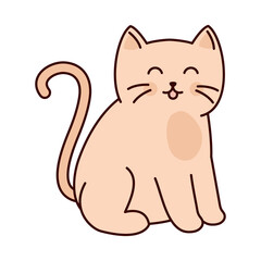 Obraz na płótnie Canvas cat cartoon cute