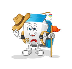 milk scout vector. cartoon character