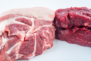 fresh beef and pork