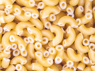 Close-up view of gobbetti pasta seen from above - bio and vegan food - texture background - macro view
