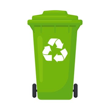Recycled bin Cartoon vector illustration isolated object