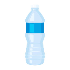 water plastic bottle Cartoon vector illustration isolated object - obrazy, fototapety, plakaty