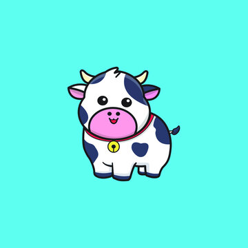 Cute Baby Cow Animals Illustration