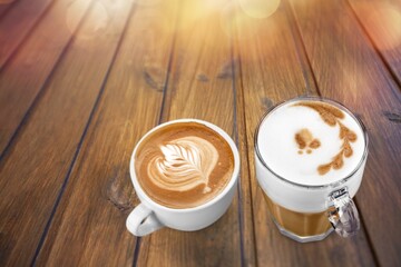 Comfort winter food with a cup of coffee