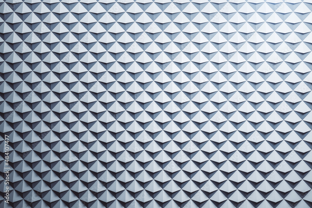 Poster Creative gray triangular background. Technology and geometry concept. 3D Rendering.