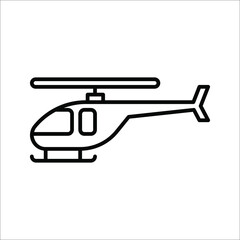 helicopter icon - From Transportation, Logistics and Machines icons on white background. eps 10