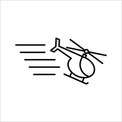 helicopter icon - From Transportation, Logistics and Machines icons on white background. eps 10