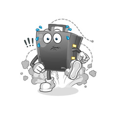 briefcase running illustration. character vector
