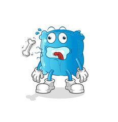 pillow burp mascot. cartoon vector