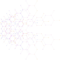 Abstract design element with geometric background and hexagons shape