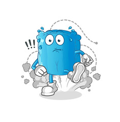 pillow running illustration. character vector