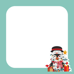 Penguin  with Christmas background design
