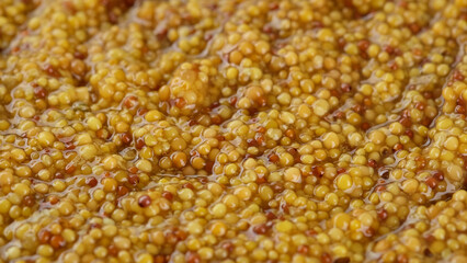French dijon mustard close up