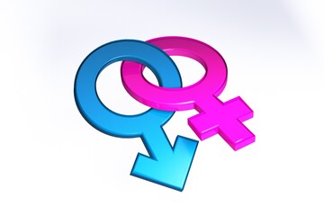 Gender Symbol marriage 3D