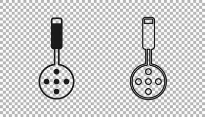 Black Spatula icon isolated on transparent background. Kitchen spatula icon. BBQ spatula sign. Barbecue and grill tool. Vector