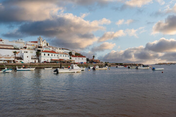 Fototapeta na wymiar Townscape of Ferragudo in the Algarve in Portugal