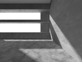 Abstract architecture interior background. Empty concrete room