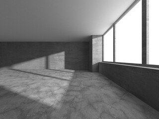 Abstract architecture interior background. Empty concrete room