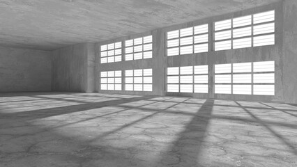 Abstract architecture background. Empty rough concrete interior