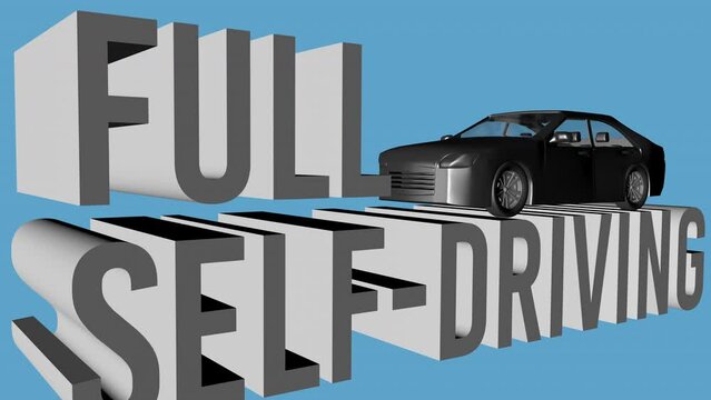Full self driving technology concept of autonomous car