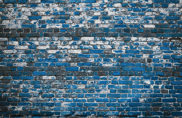 Fototapety  old blue brick wall