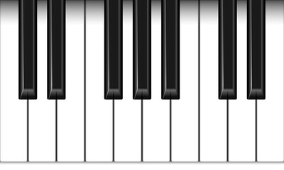 Piano keys. Musical instrument keyboard.